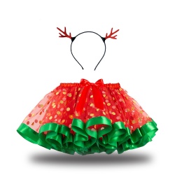 New Rainbow Ballet Tutu Skirt Children Princess Skirt Performance Costume Puff Jupe Skirt with Headband