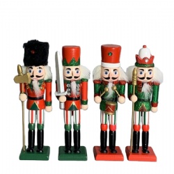 2022 new small color Christmas nutcracker soldier
