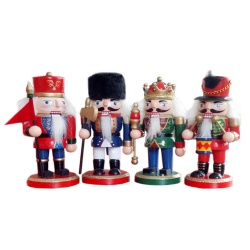 Home Decoration walnut people wooden soldier nutcracker for Christmas decoration