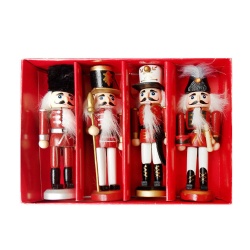 2020 factory price 12cm 0.4ft 4.8 mini small nutcracker ornaments wooden nutcracker doll