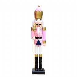 High Quality 90cm Pink indoor/Outdoor Puppet Wooden Nutcracker Soldier