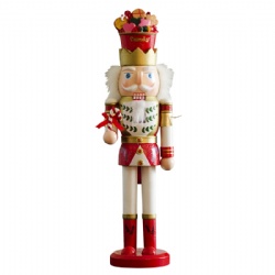 High Quality 38cm Candy Stanta Nutcracker Soldier for Christmas Decoration