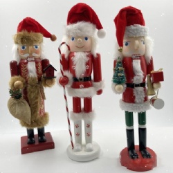 36CM nutcracker wooden crafts Christmas soldier household decorations