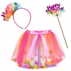 2020 Layered Ballet Tulle Rainbow Tutu Skirt for Little Girls Dress Up