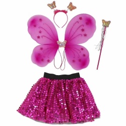 Children Kids Holiday girl Costume Butterfly Fairy Wing dress up set