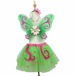 High quality kids crochet dress baby tutu dress fairy wing with glitter tutu costumes