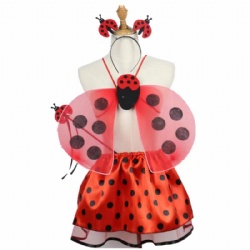 Red dot fairy dress up set butterfly wings costume